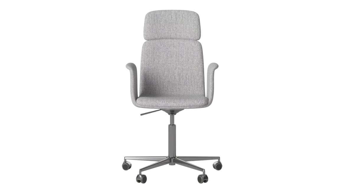 Palm fully uph. CEO chair with armrests and wheels