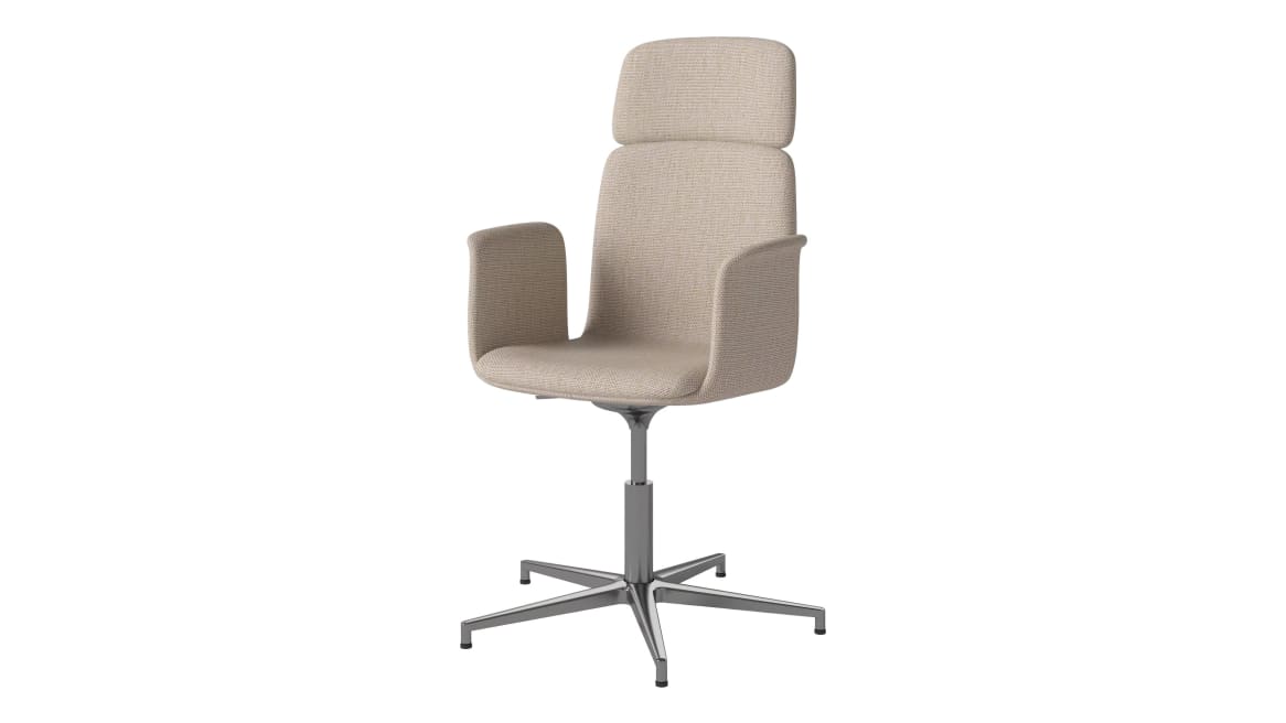 Palm upholstered CEO chair with glides