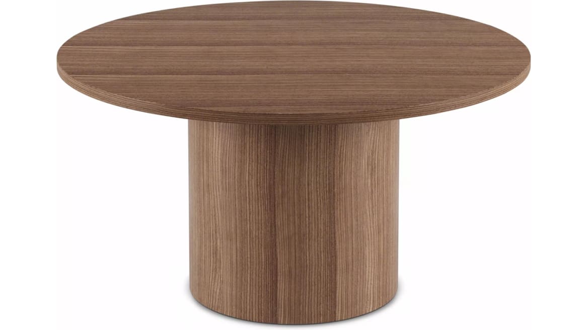 Round Table with Veneer Base, 54"D