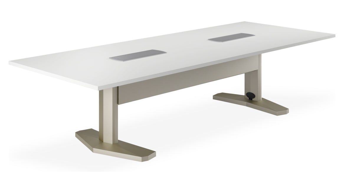 Rectangular Table with Aluminum Base, 120