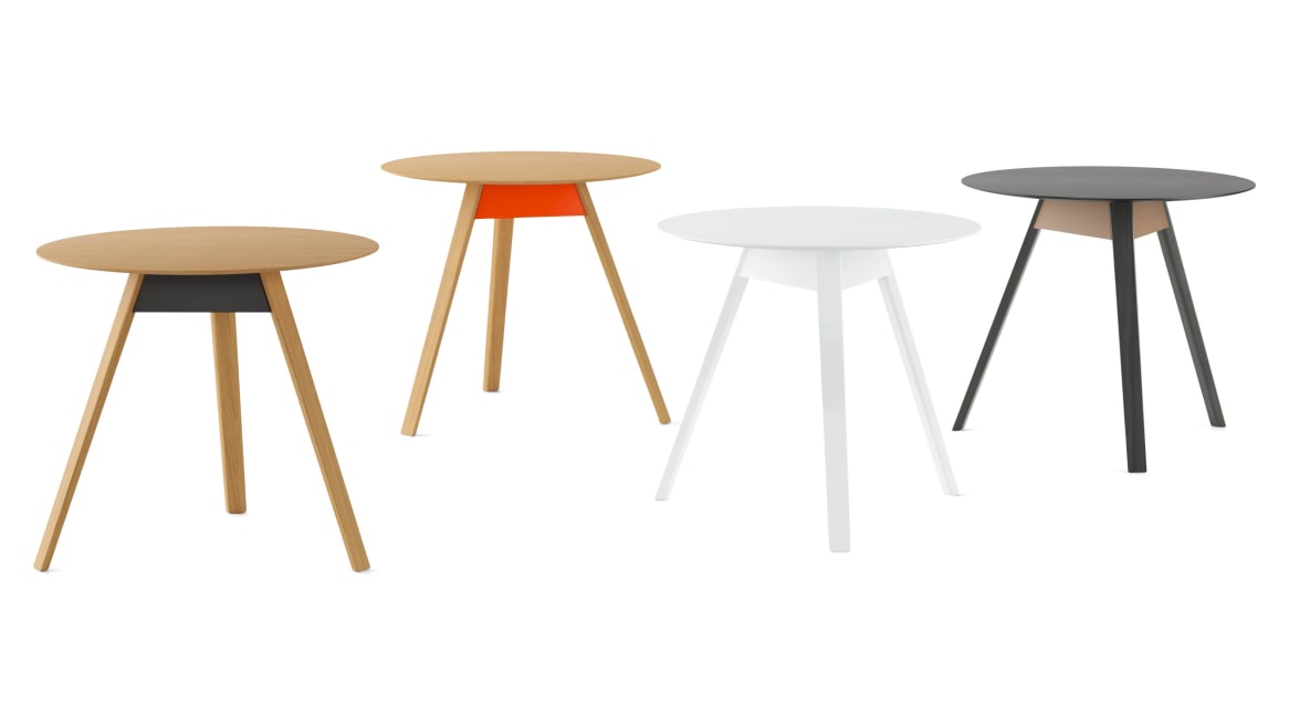 Trivio Table, with Stained, Lacquered or HPL Top