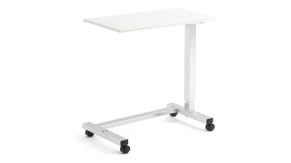 Mobile Overbed Tables with C-Base with Thermoformed Top