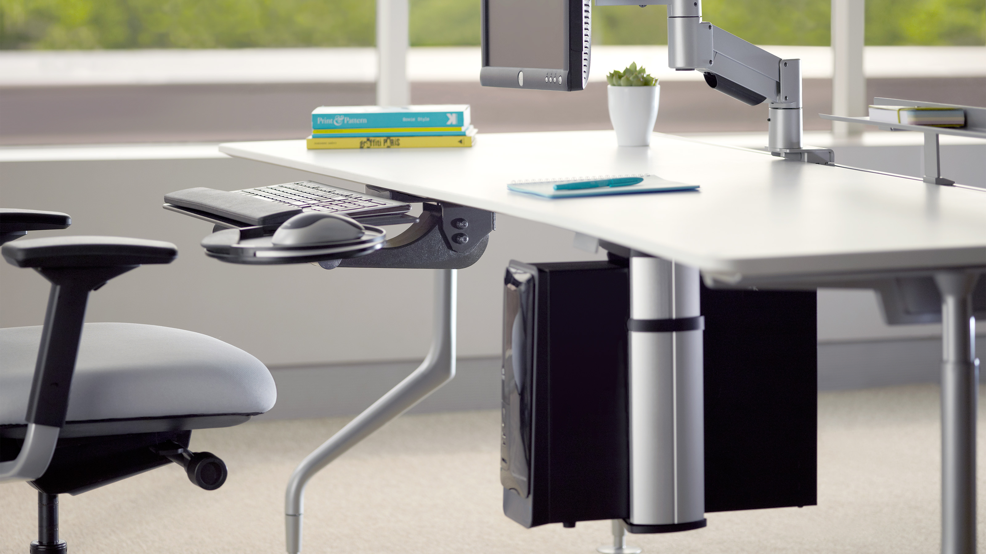 CPU Holder + Stands Desk & Space Saver | Steelcase