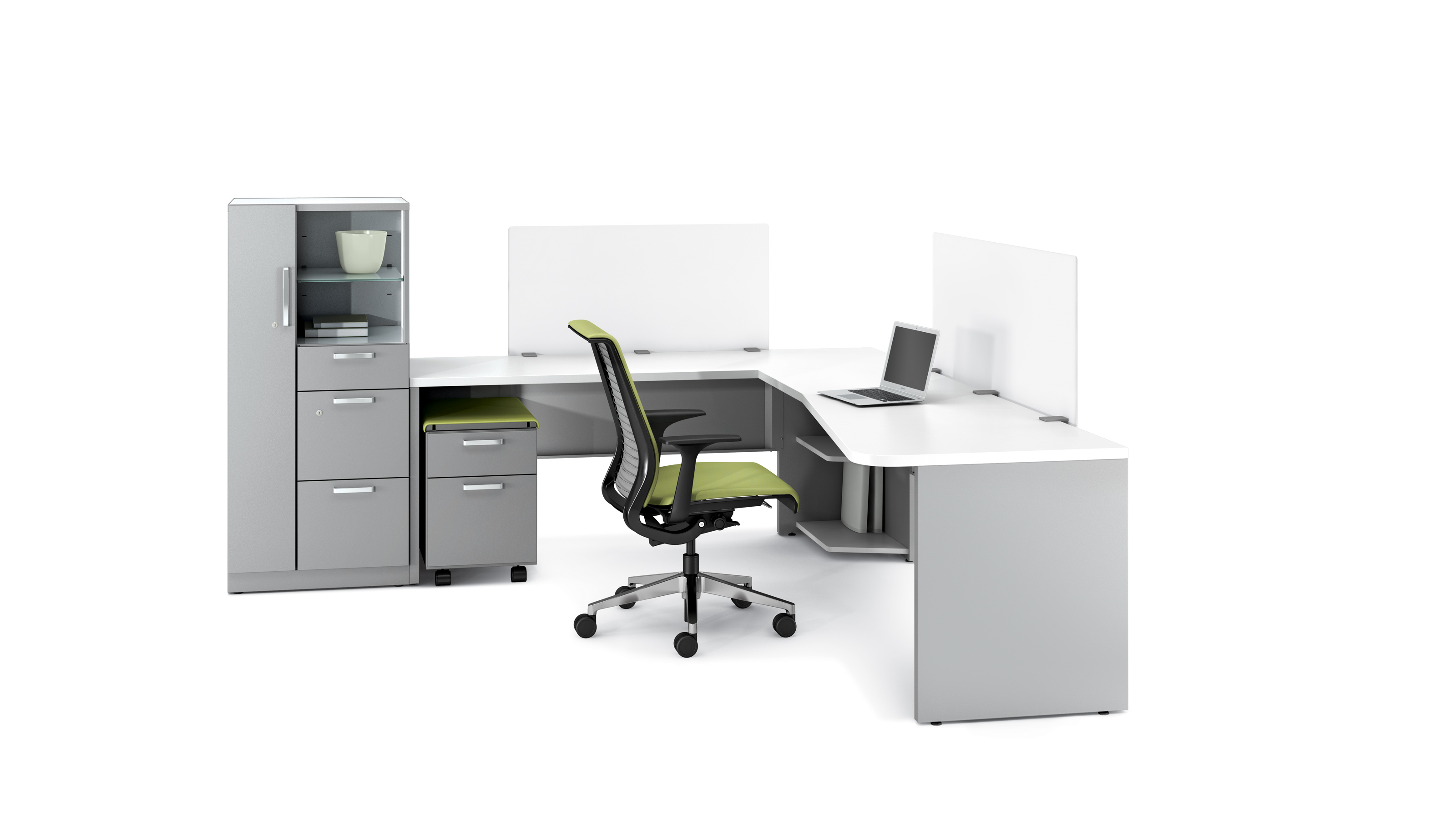 Frosted Privacy + Modesty Desk Screens Steelcase