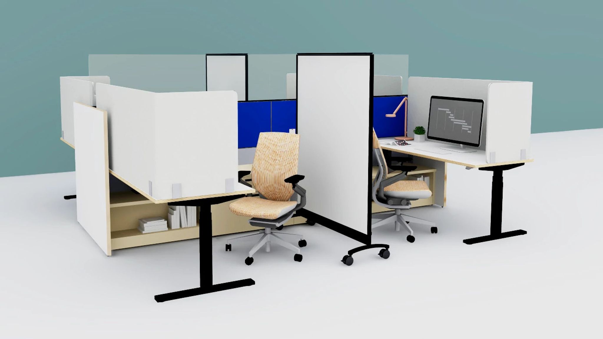 Segregation and Social Distancing Acoustic Desk Divider Sneeze  Screen 24mm 