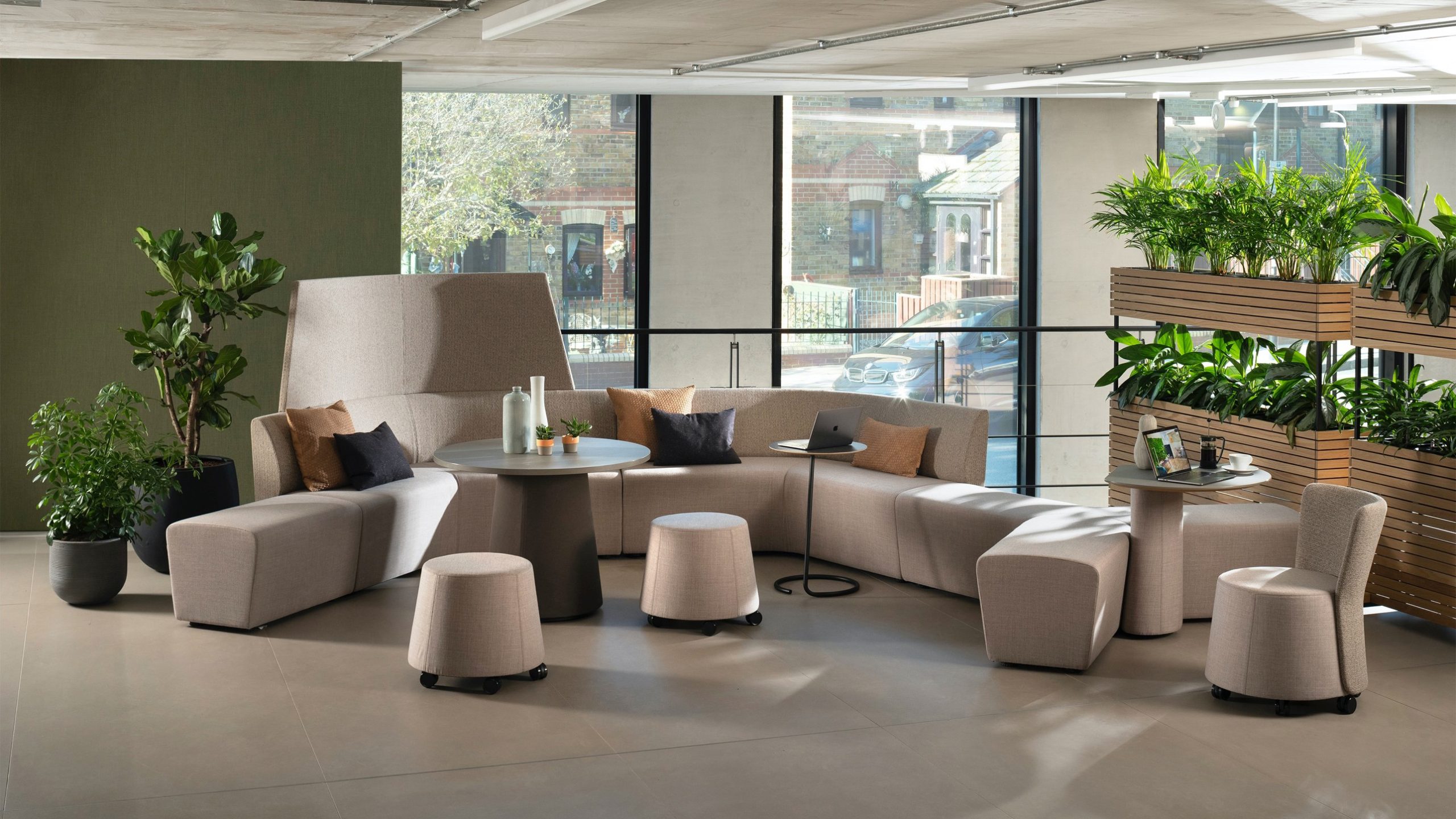 Collaborative Furniture for Open Office Space by Orangebox - Steelcase
