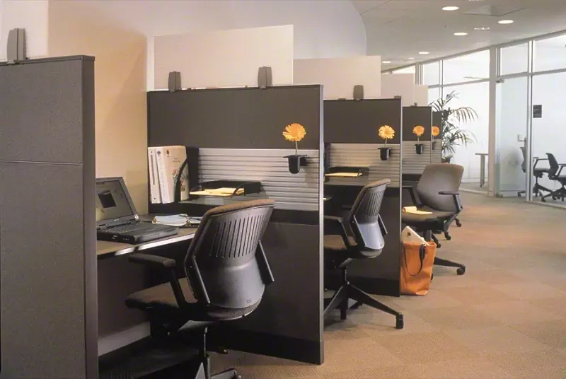 Chairs in an office.