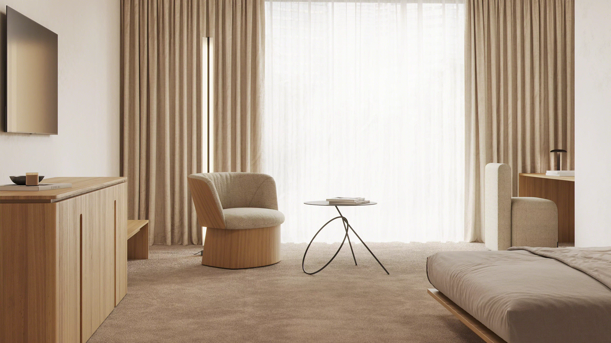 Viccarbe Manto Lounge Chair in a room environment